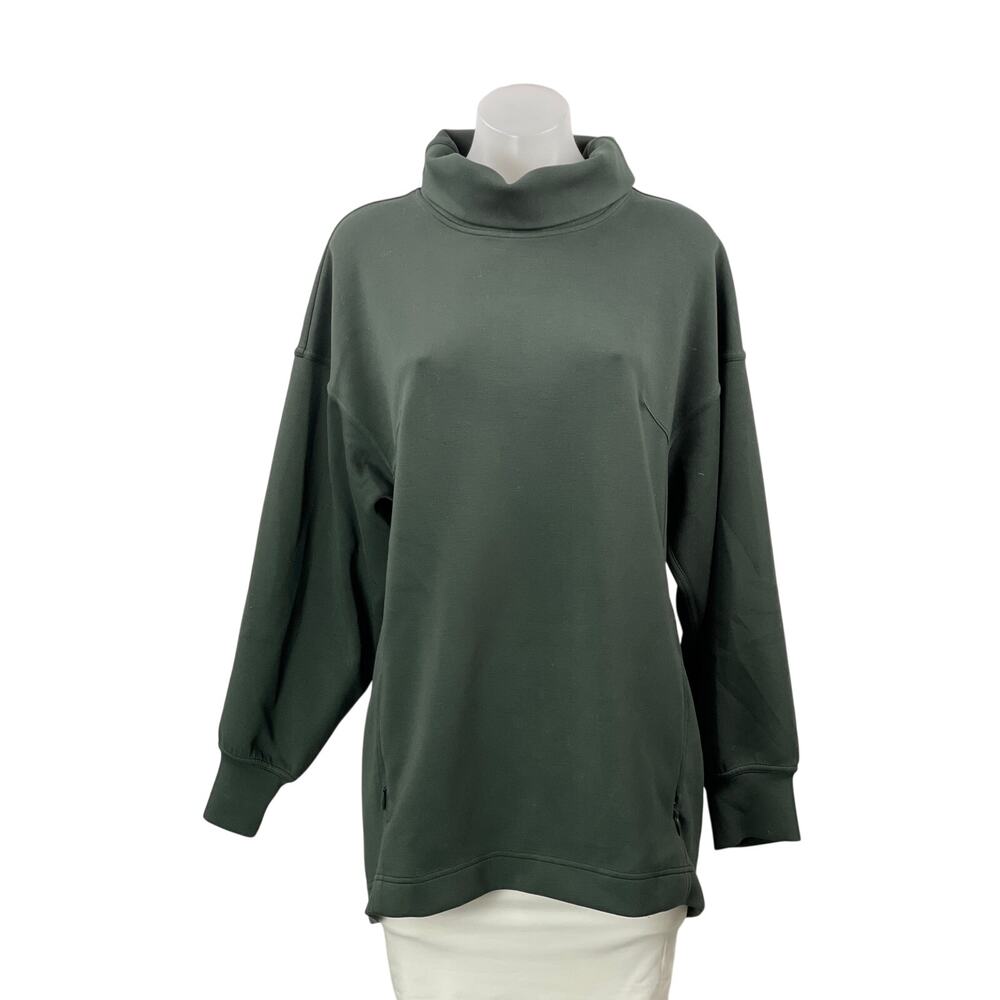 Lululemon Women's Sage Green Long Sleeves Relaxed Turtleneck Sweatshirt Size M